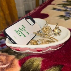 Heart-Shaped White Ceramic Bowl